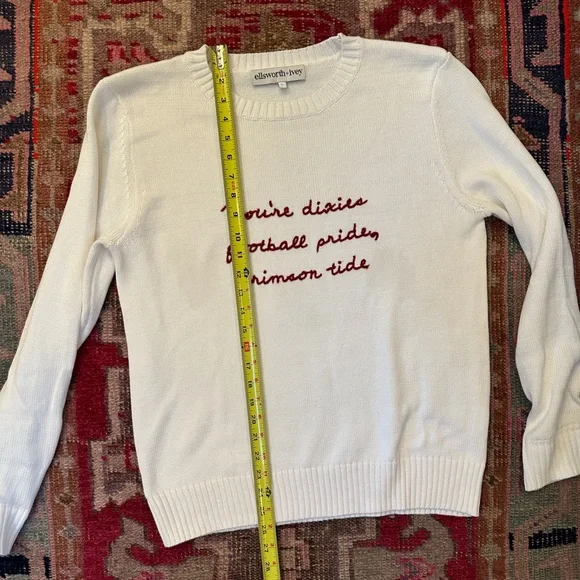 Ellsworth & Ivey University of Alabama Crimson Tide Embroidered Sweater Large - Picture 5 of 5